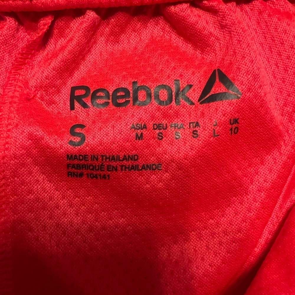 Reebok Vibrant Coral Athletic Shorts with Elastic Waistband - Picture 3 of 3